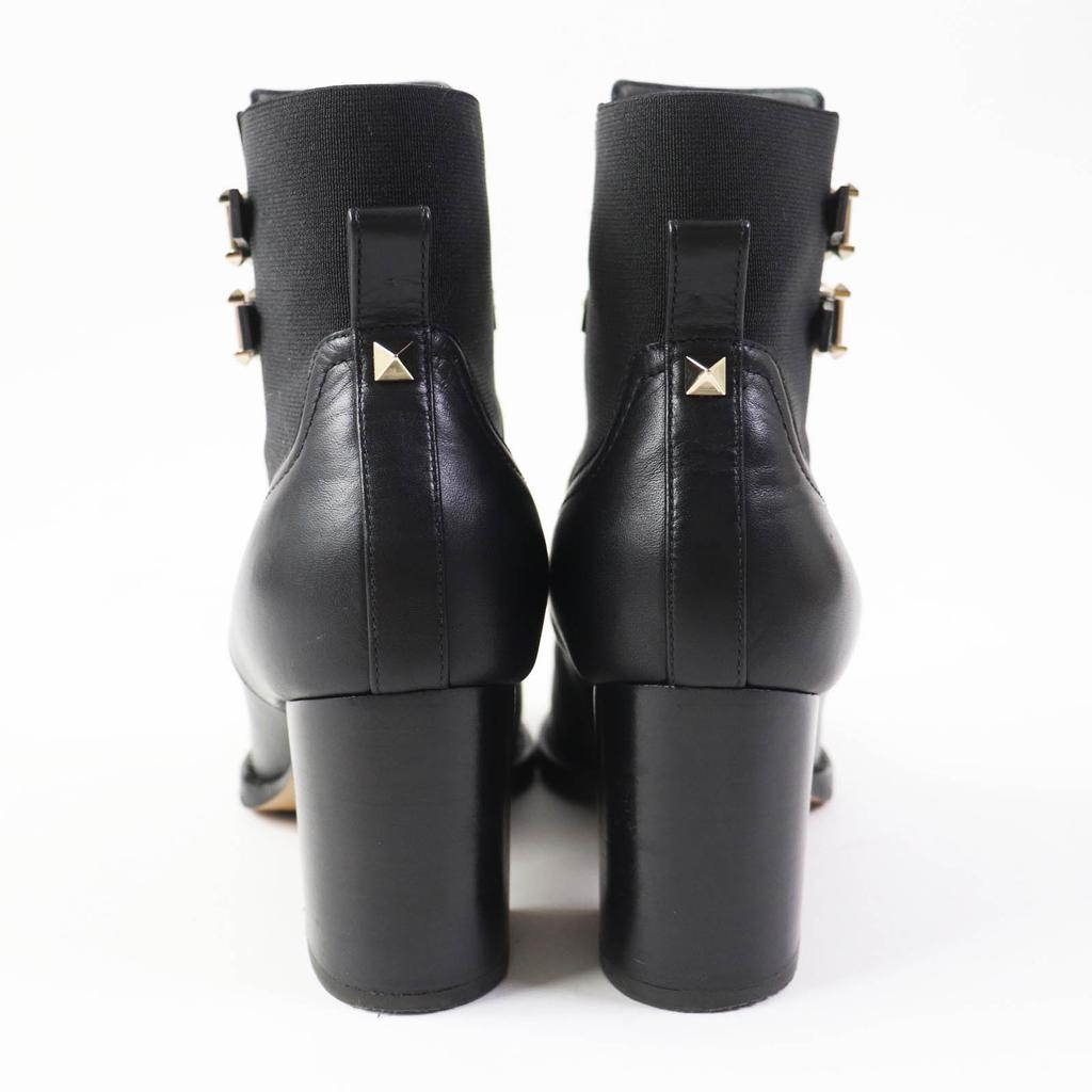 Valentino Garavani Short Boots Rock Stud NERO Leather Women 35.5 UW2S0Z80 Used