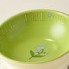 Green Cat Canned Food Bowl Rabbit Flower Pet Feeding Bowl Creative Ceramic Cat Bowl  Pet Supplies