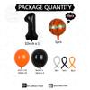 40pcs Black Orange Latex Balloon Set with Black Number Basketball Foil Ball for Boy Birthday Balloon Party Decors Sports Theme