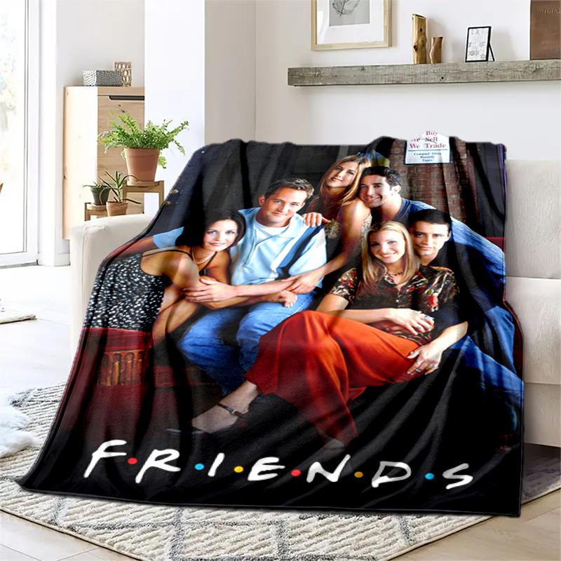 1PC Friends printed blanket, all season lightweight home office outdoor nap multifunctional blanket A8
