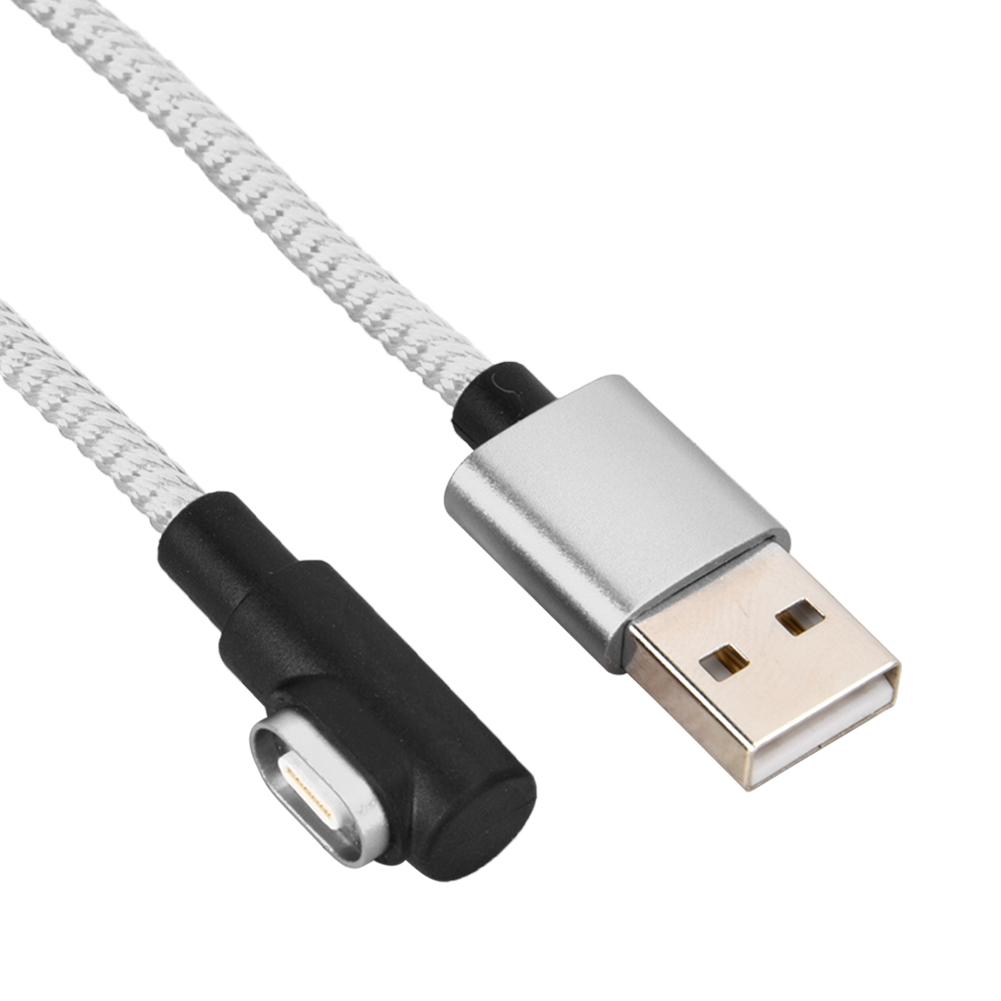 

Data Cable Wire Charger Line Nylon Fast Charging For iOS Android TypE C (silver) срібний