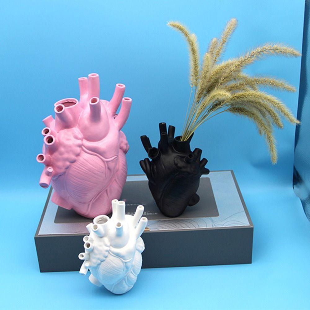 

Simulation Simulation Heart Resin Vase Mini Art Decorative Vase Gardening чёрный