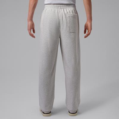 Men's Jordan Brooklyn Knitted Sweatpants Men's Light Gray/Color/University Red Moderate