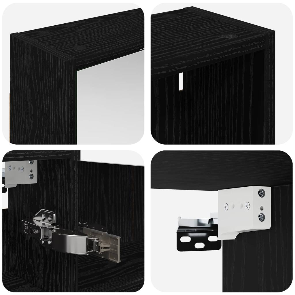 Bathroom Cabinet Set 3 Pcs 106 X 16 X 62.5 Cm Engineered Wood
