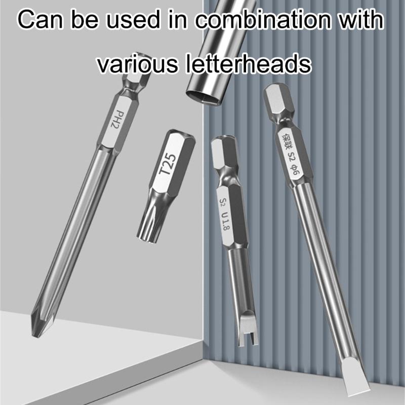 Professional Steel Screwdriver Bit Adapter Extended Shafts Nut Driver Suitable for Multiple Socket for Complex Tasks