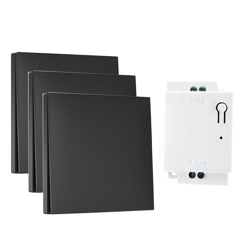 Self-Powered Wireless Switch: Stick-On Multi-Control Remote for 86-Type Panels, No Wiring Needed