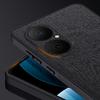 For Huawei Enjoy 80 Case Wood Texture PU Leather Coated PC TPU Phone Cover