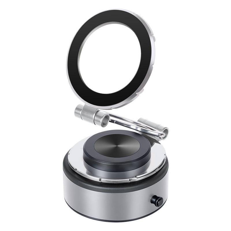 Magnetic Vacuum Phone Holder for Desktop, Wall, or Car Dashboard