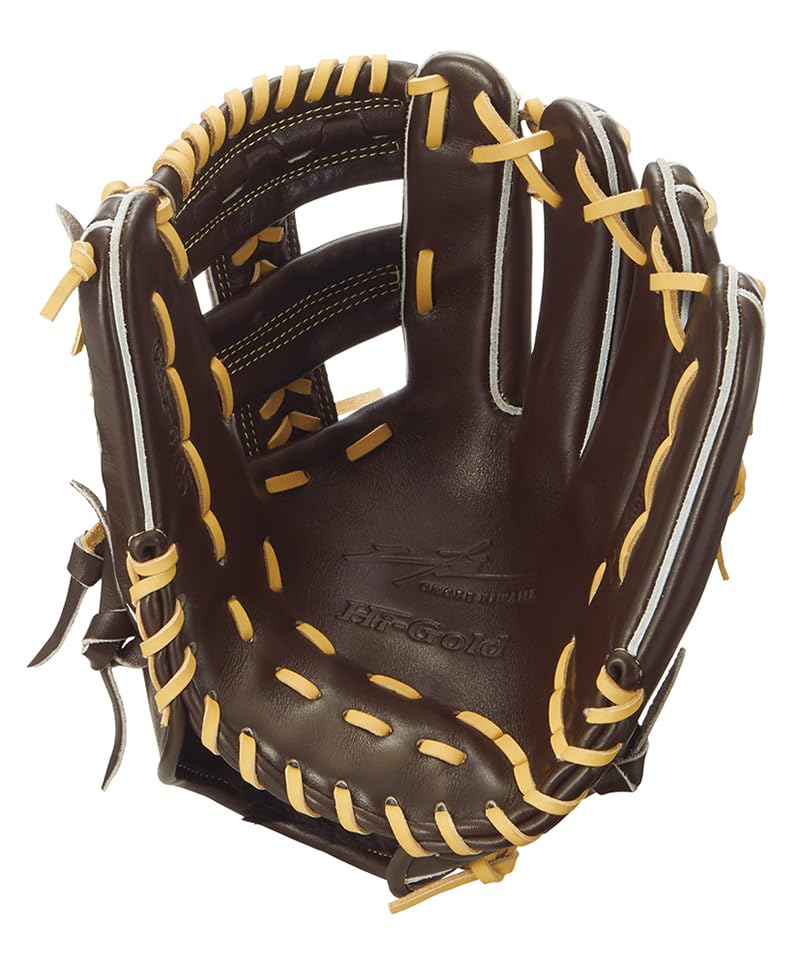 HI-GOLD Kojiki OKG-6105 SR Dark Brown LH Standard Soft Baseball Glove, Right-Handed Throw, Suitable for Third Base and All Positions