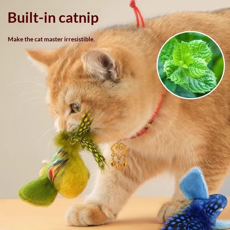 Realistic Simulation Plush Bird Cat Toy For Cats And Dogs Birds Catnip Toy Electric Squeaky Simulation Bird Plush Toys