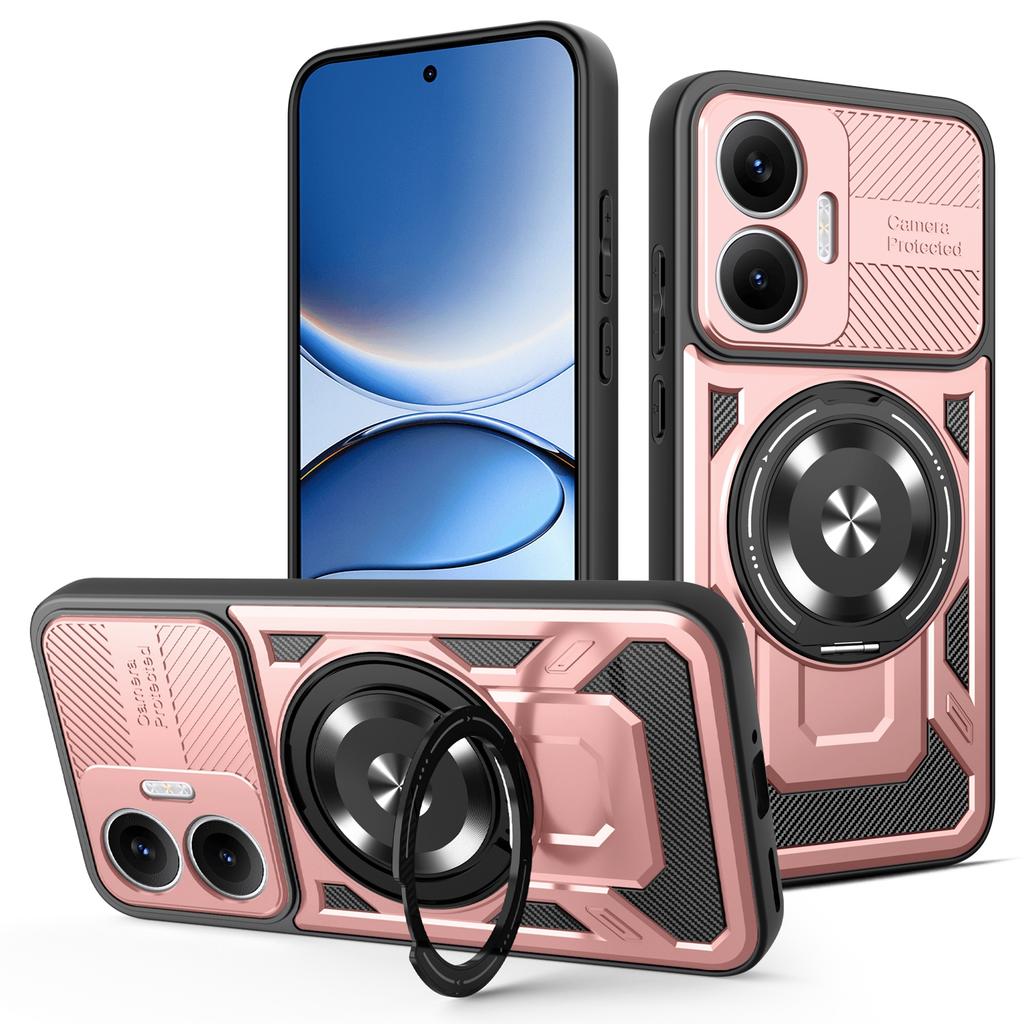 For Xiaomi Redmi Turbo 4 Pro 5G Magnetic Case Rotating Kickstand TPU+PC Phone Cover