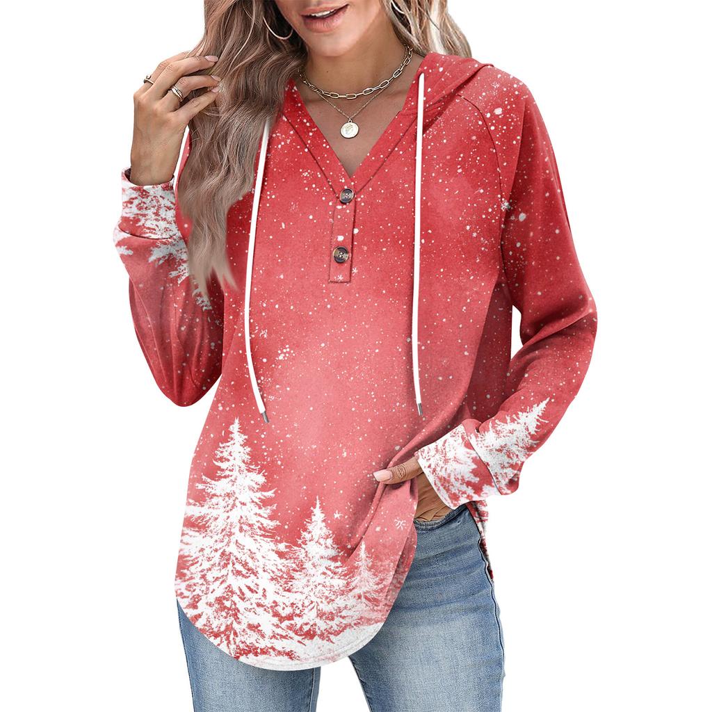 Women's Fashion Women's Lightweight Long Sleeve Pullover With Pockets Preppy Graphic Hoodie