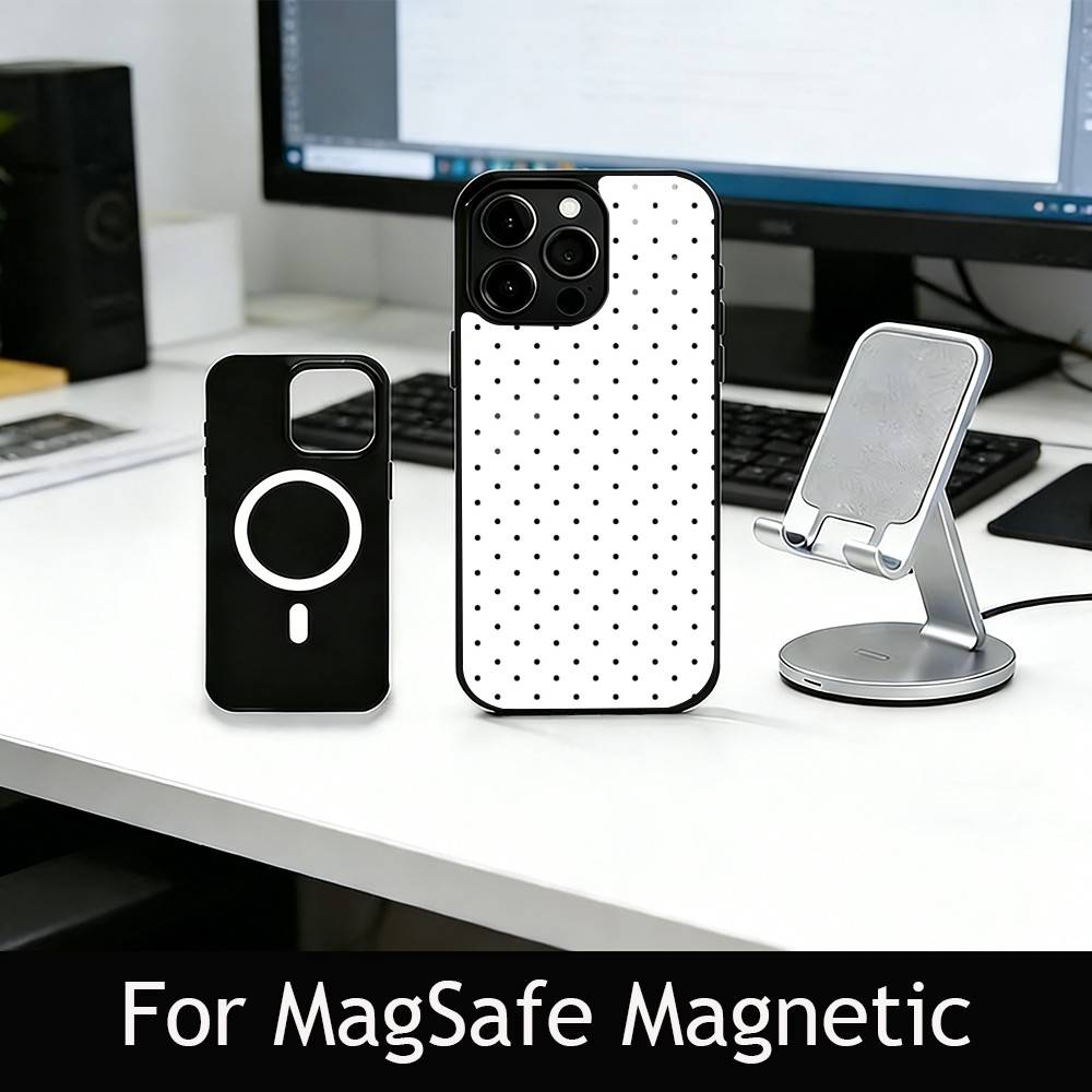 Classic Polka Dot Phone Case For iPhone17,16,15,14,13,12,11 Plus,Pro Magnetic with Magsafe Wireless Charging