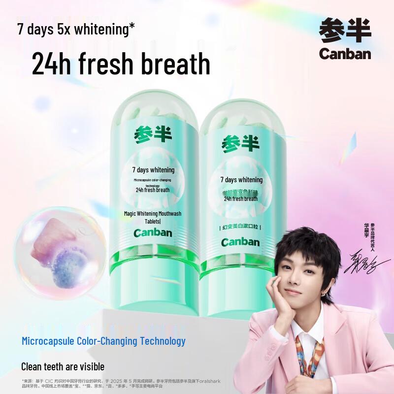 Canban Mint Whitening Mouthwash Granules Gift Set