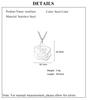 Cazador Rose Flower Pendant Necklaces Stainless Steel Jewelry Choker Necklaces Wedding Mother's Day Gift for Women Lover New