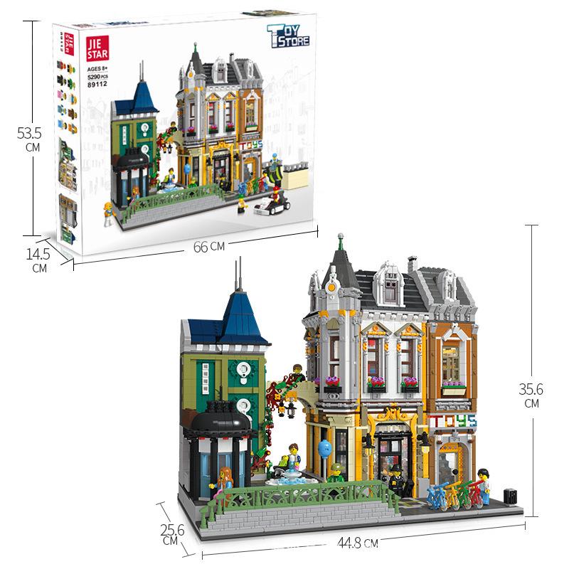 Jie Xing Street View Building Blocks - Educational Toy for Kids