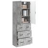 2 Piece Cabinet Set Concrete Gray 66 x 34.5 x 87 cm Particleboard