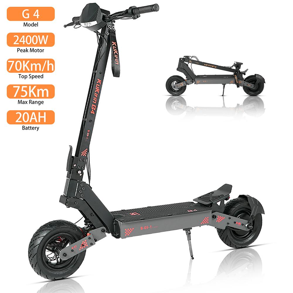 Electric Scooter Adult Kukirin G4 2400W Motor Top Speed 70Km/h Foldable Electric Scooter 60V 20AH Max Range 75Km Load 120Kg