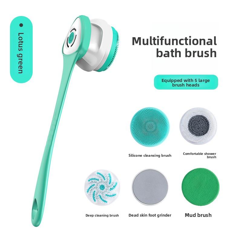 

Электрическая щетка для ванны Массажный очиститель для лица Водонепроницаемая щетка для ванны Многофункциональная длинная ручка для растирания спины Растирание Спины Растирание Ванны Chinese packaging зелёный