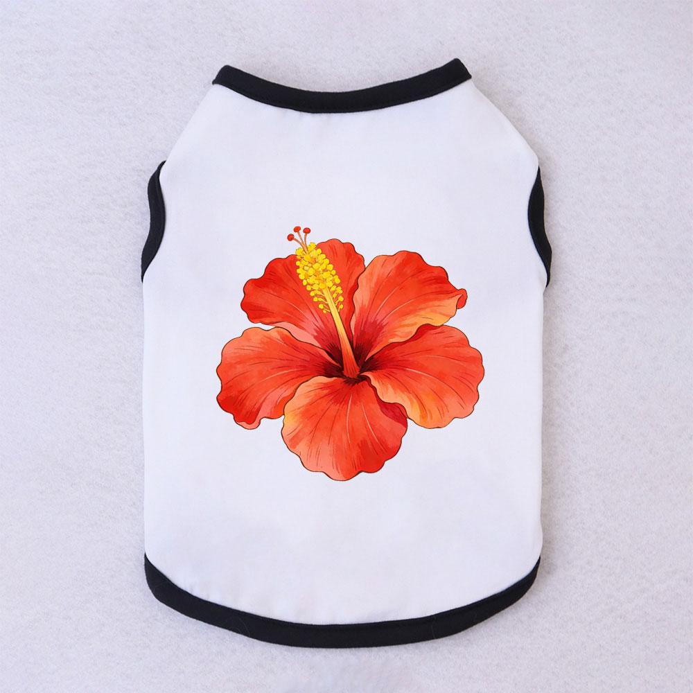 Cat Aummer Vest Hibiscus Pattern Comfortable Material Cats & Dogs Parties Clothes Suitable For Persian ,Siamese cats