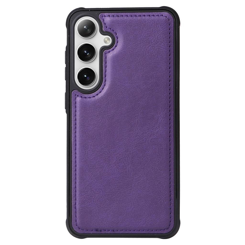 For Samsung Galaxy S25/S24 Magnetic Leather Case Mobile Cover with Detachable Zipper Wallet Strap