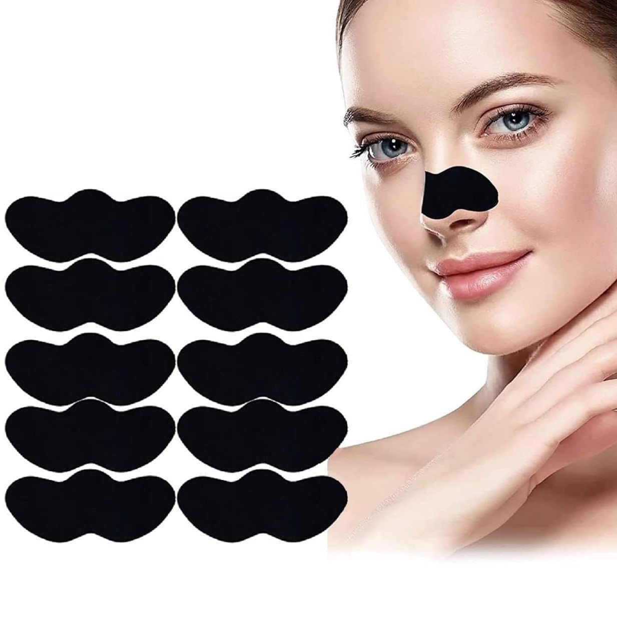 TRIBEAZI 6 Pcs Charcoal Nose Strips for Blackheads - Deep Cleansing Blackhead Remover Pore Strips for Face & Nose - Oil Control Pore Cleaner for