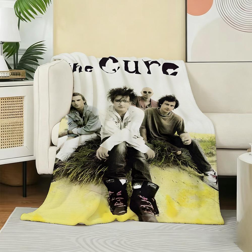 Band T-The Cure Throw Soft Warm Flannel Fleece Throw Blanket, Cozy Plush for Sofa Bed & All Seasons