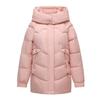 Women Winter Solid Color Mid Length Cotton Padded Coat Korean Loose Thick Warm Student Outerwear Jacket