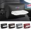Leather Car Tissue Box Car Chair Back Holder Tissue Paper Organizer Accessories For Performance E46 E90 E60 F10 F30 Sticker
