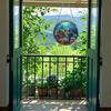 Sea Turtles Stained Window Hanging, 11.81 in Large Acrylic Suncatcher Window Panel Double-Sided Marine Animals Wall Decor for Cafe Home, Gift for