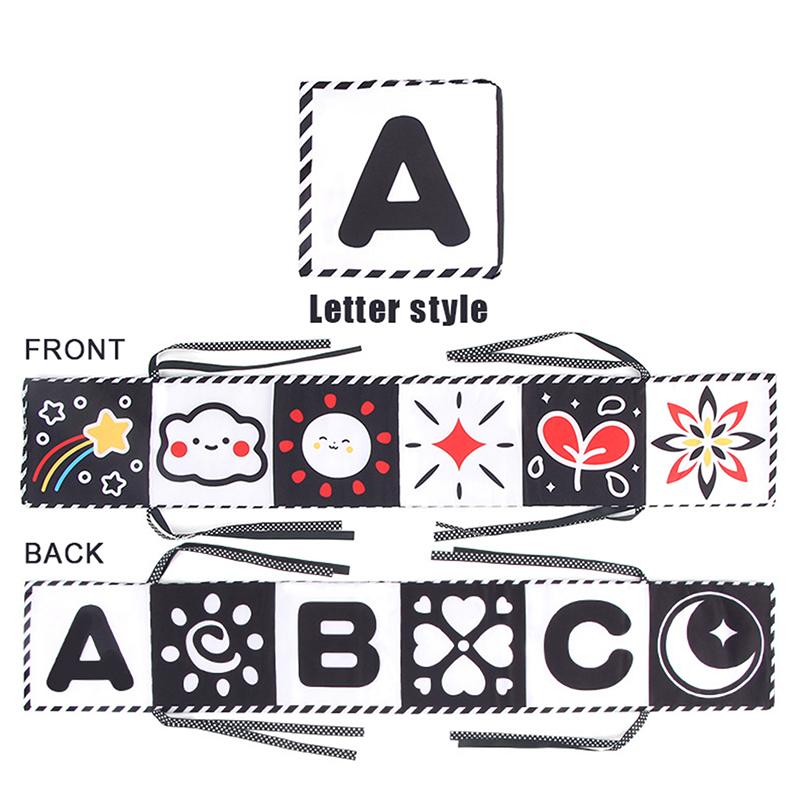 

1 Piece Toddler Early Learning Educational Book Soft Baby Clothes Book Sensory Toy High Contrast Visual Stimulation Book