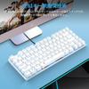 Gaming-Tastatur, 81 Tasten, rote Achse, mechanische Tastatur, USB-Anschluss, kabelgebundene Tasten, blaue LED-Hintergrundbeleuchtung, wasserdicht, englisches Layout, Tastatur für Gamer