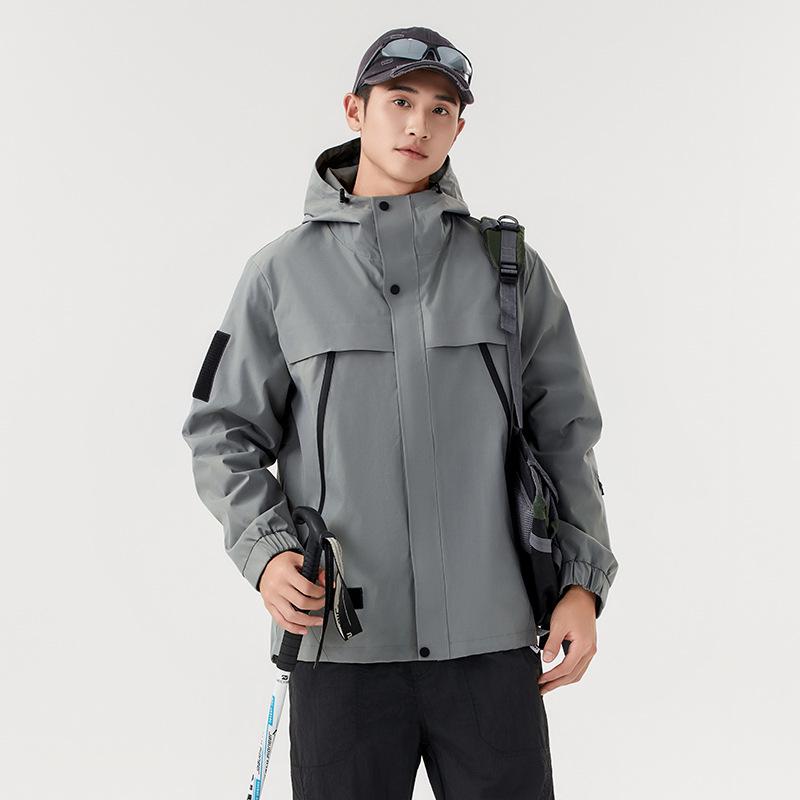 

Спортивный ветрозащитный плащ Aoli Velvet: Унисекс отстегивающийся комплект 3-в-1, на флисовой подкладке, утолщенная куртка для альпинизма 2XL