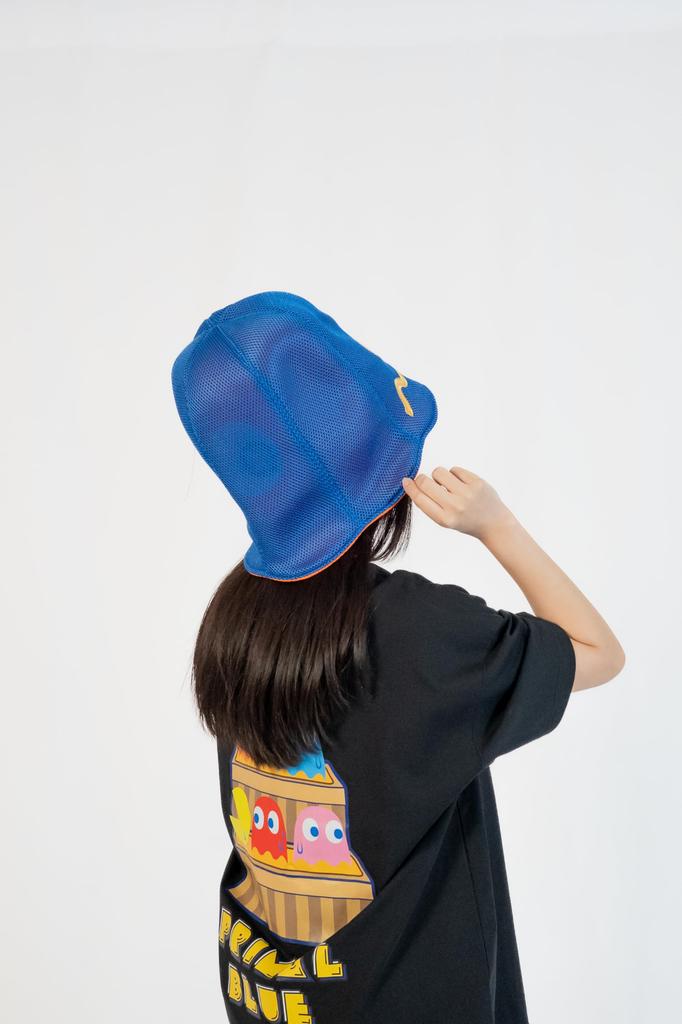 [Primal Blue] PACMAN 45th Anniversary Full Face Ghost Sauna Hat - Pacman Sulky Ghost Sauna Hat - Blinky, Inky, Clyde, Pinky (Clyde / Orange)