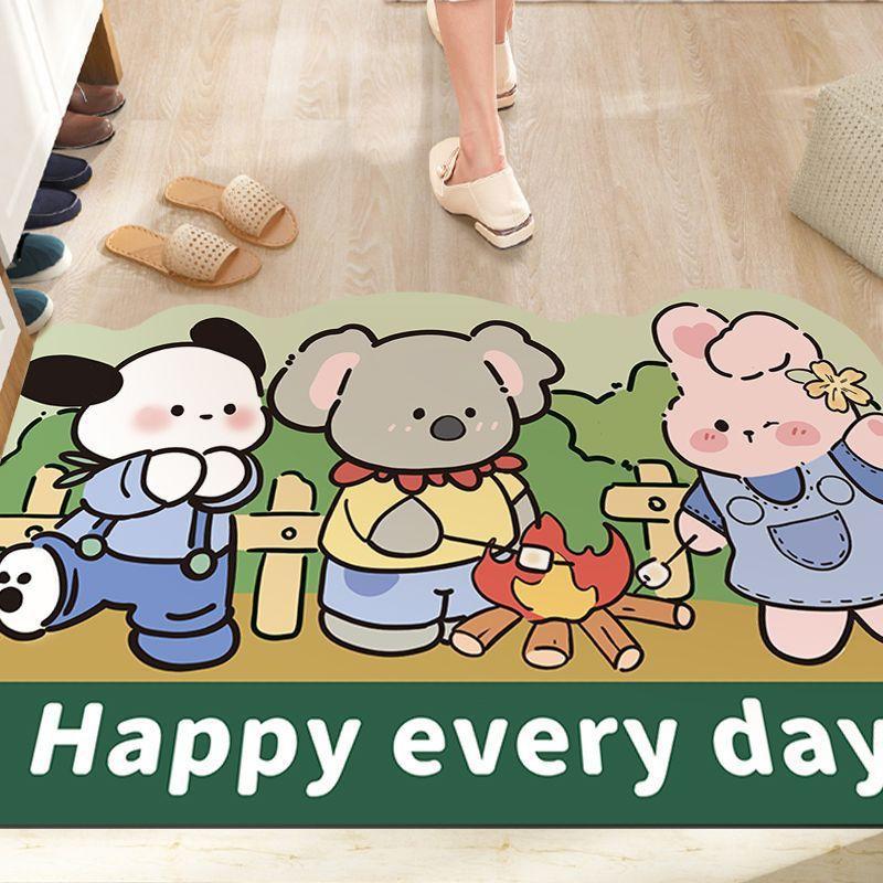 Cartoon Can Love The Home Door Mat Door Dirty Anti-slip Mat Into The Door Porch Can Be Cut Carpet