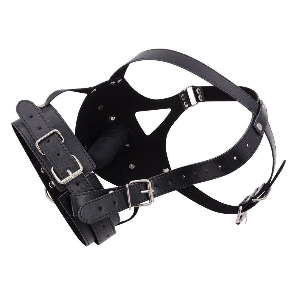 Horse Harness-Type Penis Ball Gag Mask Hat Sexy Training an Engine of Torture Adult Supplies Alternative Sex Toy SM Headgear