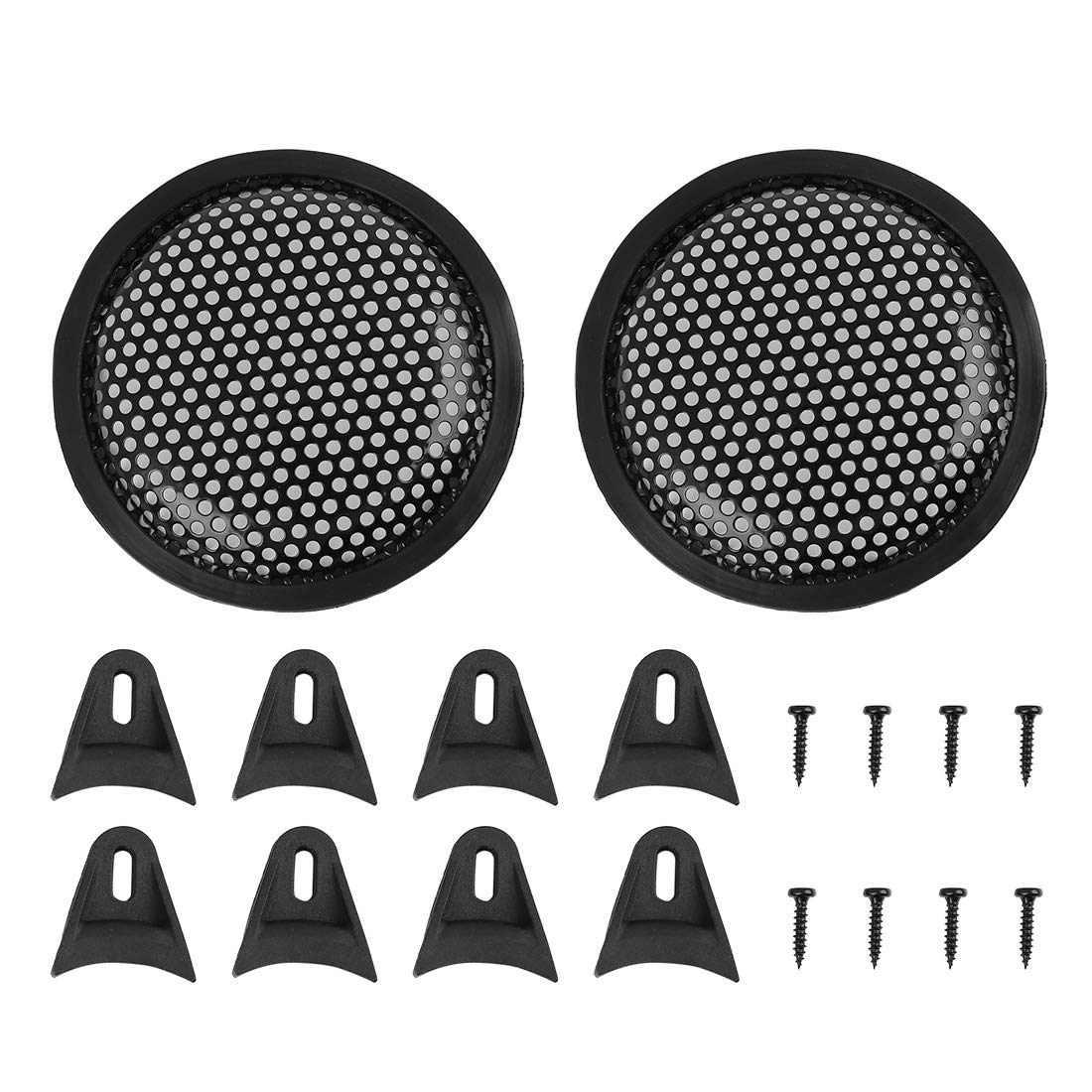 

uxcell Speaker Grill Mesh Subwoofer Grille Decorative Circle Grill Protector 2 Pack 5