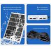 Solar Battery Charger 4 USB Ports Fast Charging Efficient Solar Absorption for Outdoor Trips Power Supply Emergency Backup
