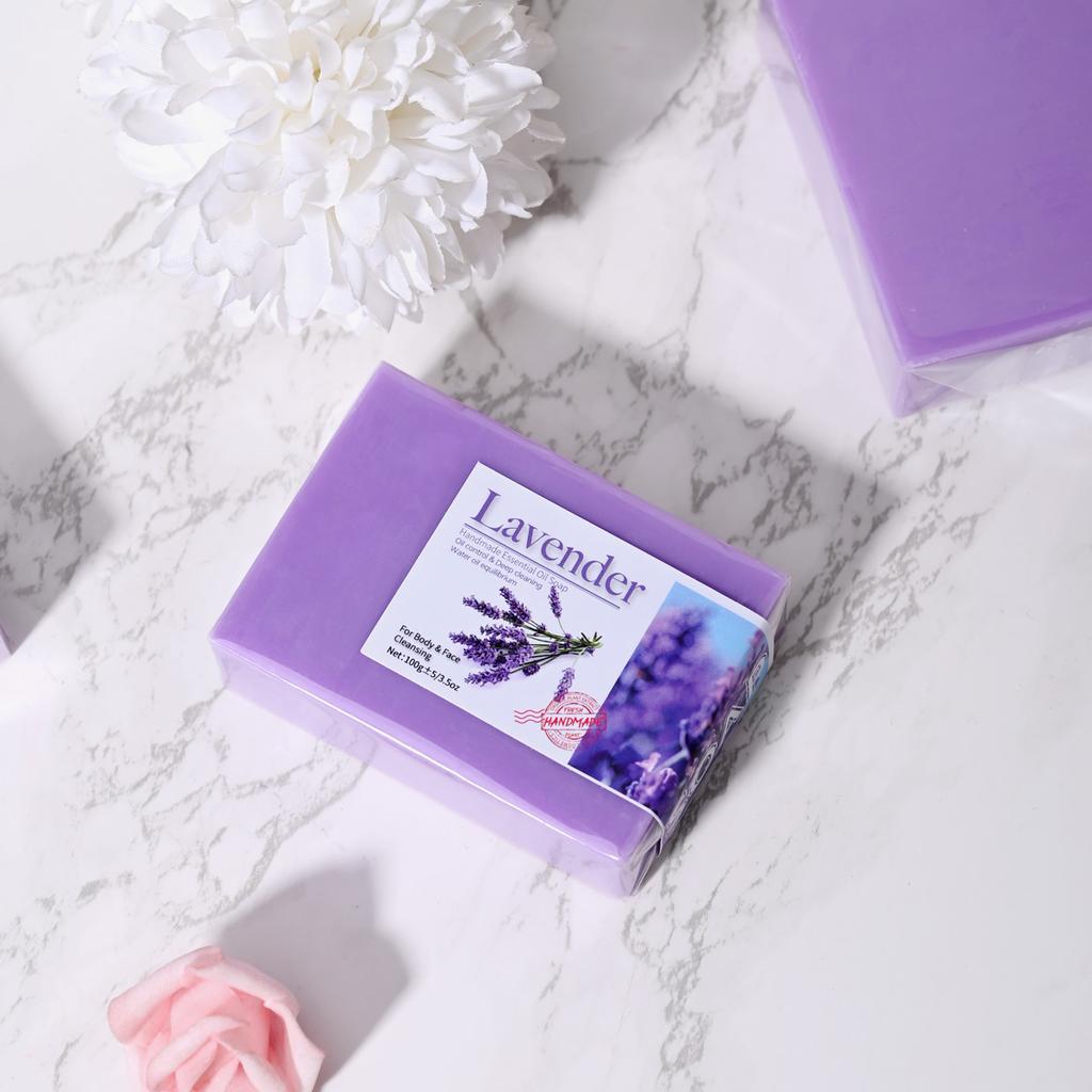 Sapone Essenziale di Lavanda Biologico Naturale Sapone Artigianale per la Pulizia Rinfrescante Controllo del Grasso Sapone da Bagno