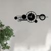 Powder Coated Metal Wall Art Sculpture Clock Geometric Design Industrial Style Home Decor