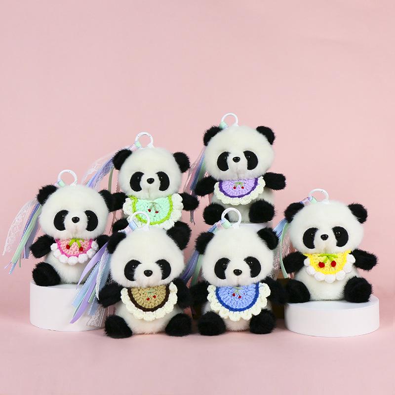 Premium Scented Panda Pendant Backpack: Dressed-Up Panda Doll In Various Styles