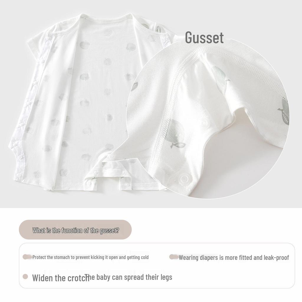 Youkesi Summer Short Sleeve Baby Romper for Boys and Girls - Breathable, No-Bone Pajamas