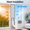 Thickened Portable Ac Window Seal Kit Aluminum Foil Cotton Oxford Cloth Exhaust Hose Vent Cover Waterproof Heat Insulation