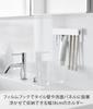 Yamazaki Tower Film Hook Insertion Toothbrush Tube W18 x x H6cm film Floating Toothbrush Toothbrush Wide 1497 & Holder, W18, White, Dimensions D2.8