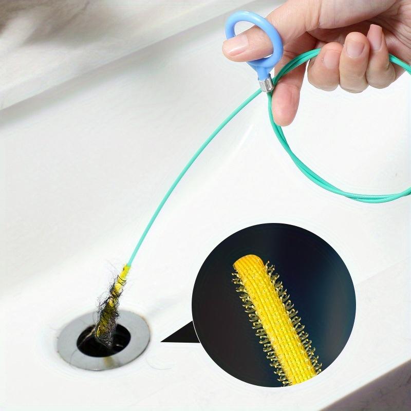 Pipe Unclogger, Drain Cleaning Stick, Hair Cleaning Hook, Bathroom Kitchen Drain Hole Unclogger, Durable Nylon Coating