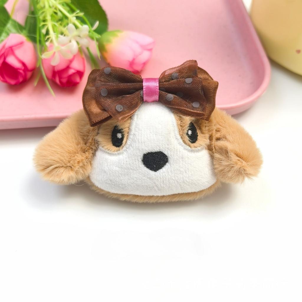 Cute Plushie Puppy Keychains Cartoon Dog Bag Charm Lovely Accessories for Women Kawaii Plush Animal Pendant Gift Key Chain