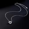 Double-ring Zirconia Necklace, Exclusive Collar Chain, Luxurious and High-end Style, Titanium Steel, Versatile for Men's Pendants