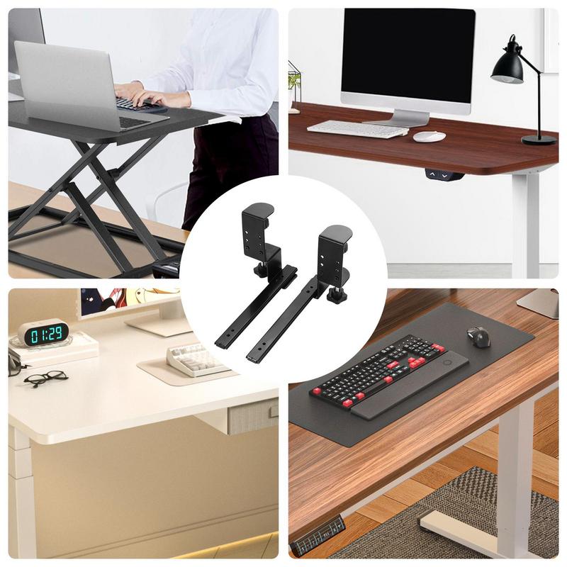Under Desk Keyboard Tray Under Desk Mounted Keyboard Holder Slide-Out Keyboard Drawer Keyboard Shelf Sliding Under Desk Mounted