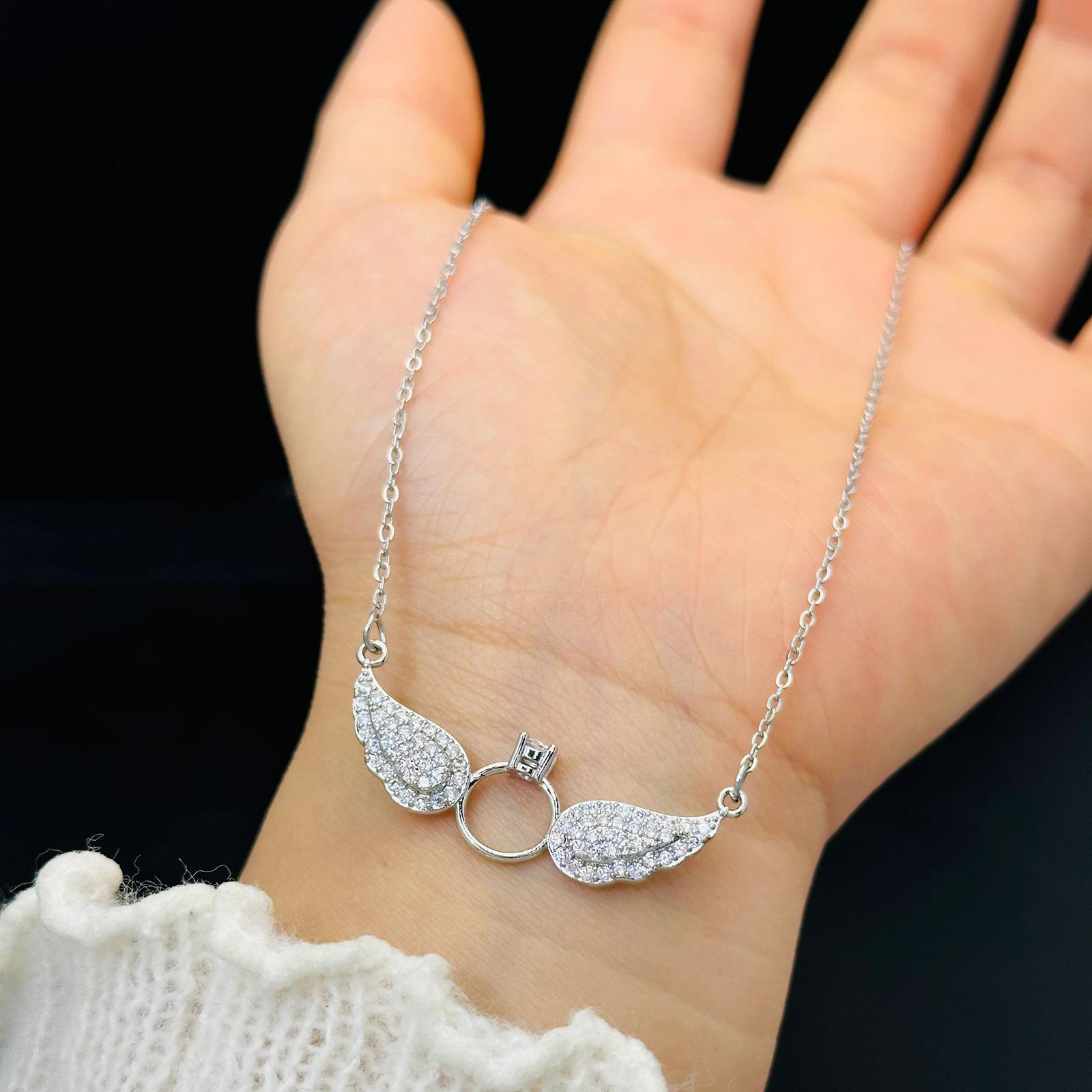 

Новое модное ожерелье с крыльями ангела, высококачественное ожерелье с крыльями в стиле хип-хоп, ожерелье с крыльями в виде углов