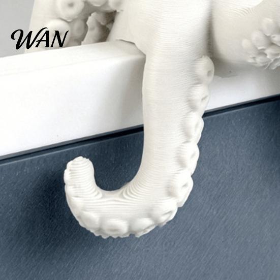 Unique Office Gadgets 3D Printed Octopus Figurine, Cute Marine Animal Sculpture for Crafts Computer Monitor Decor, Desk Shelf Ornament, Collectible